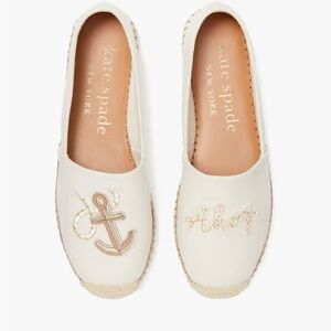 Kate Spade Cream Anchor Espadrilles